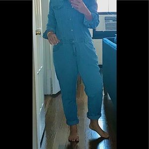 Hayden Finished Line Pocketed Denim Jumpsuit
